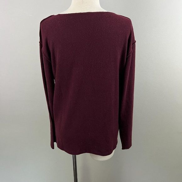 NWOT SWEET ROMEO Burgundy Deep Red Super Soft Crew Neck Sweater‎ (S) - Picture 5 of 8